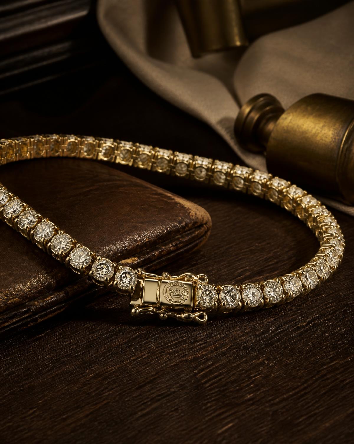 Orbe diamond bracelet photographed in a editorial world