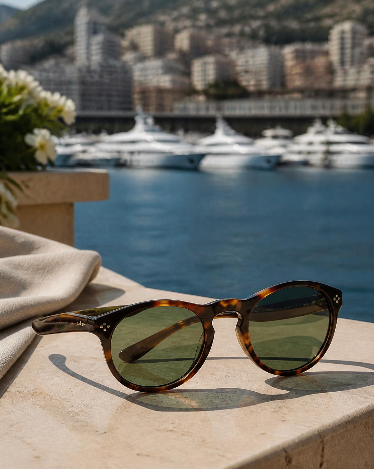 VELA acetate sunglasses photographed in a outdoors world